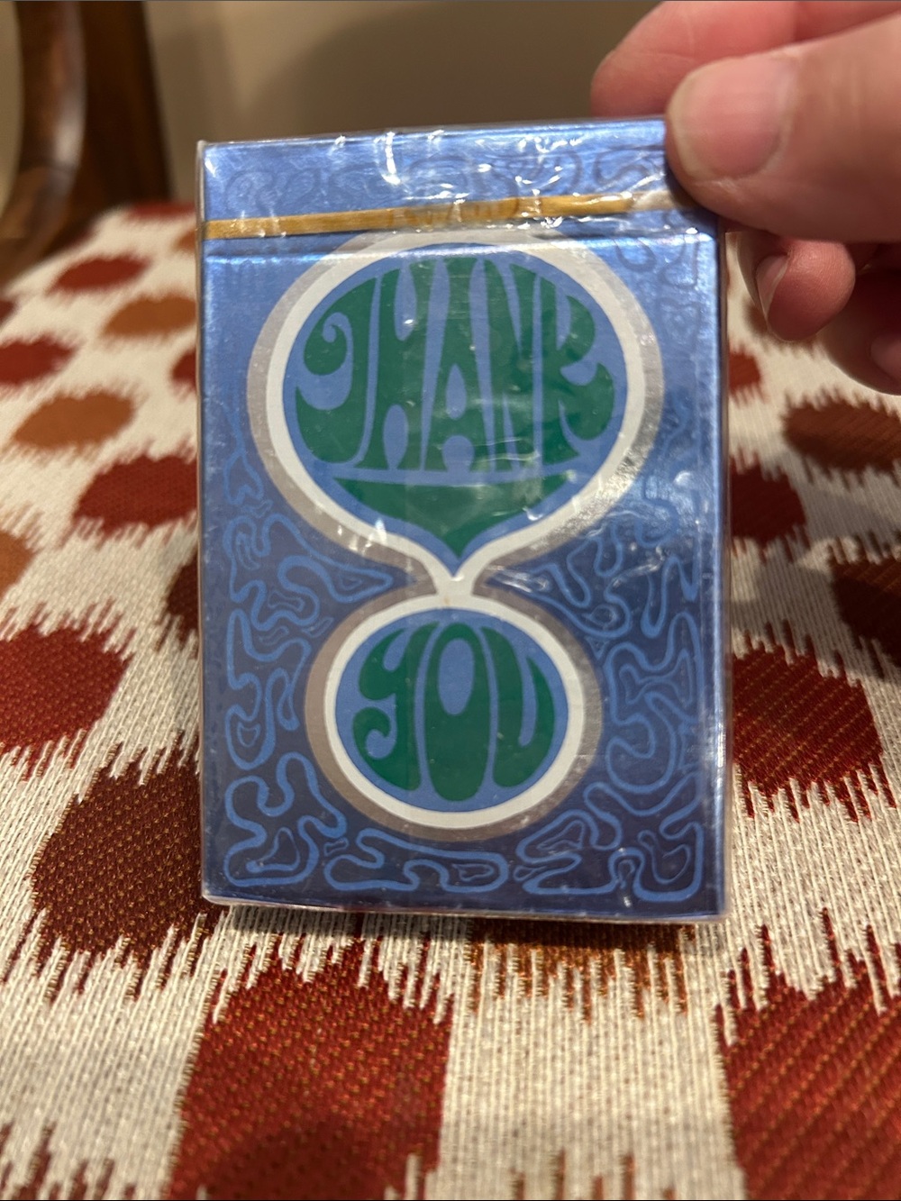 Vintage Thank You Blue & Green Card Deck New Old Stock